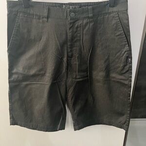 Site 30 Black Flat Front Men's Shorts